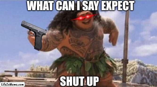 dont bully me | WHAT CAN I SAY EXPECT; SHUT UP | image tagged in what can i say except x | made w/ Lifeismeme meme maker