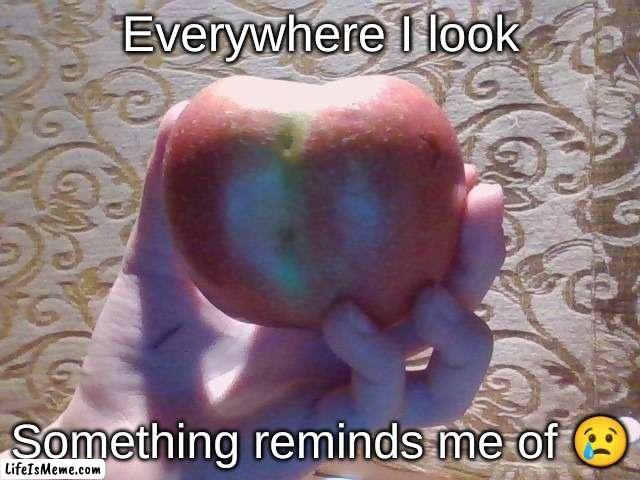 Everything reminds me of her | Everywhere I look; Something reminds me of 😢 | image tagged in memes | made w/ Lifeismeme meme maker