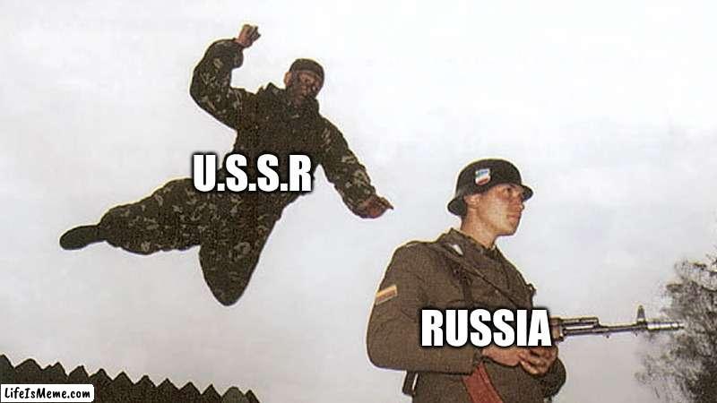 Soldier jump spetznaz | U.S.S.R; RUSSIA | image tagged in soldier jump spetznaz,history memes,funny | made w/ Lifeismeme meme maker