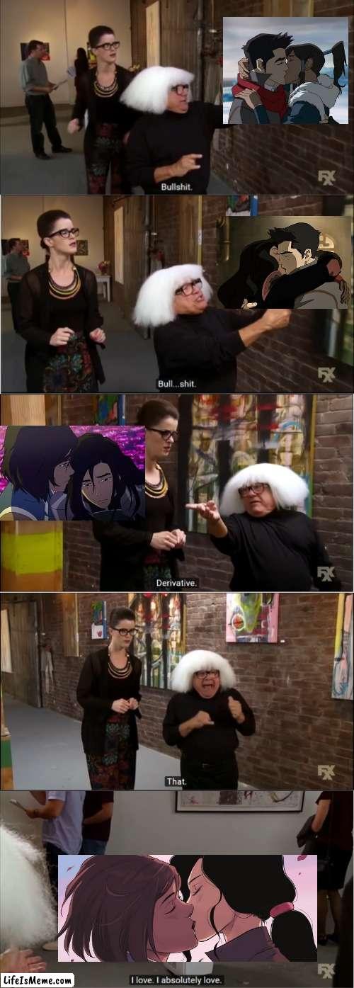 Ongo gives his input on LoK ships | image tagged in that i love,the legend of korra | made w/ Lifeismeme meme maker