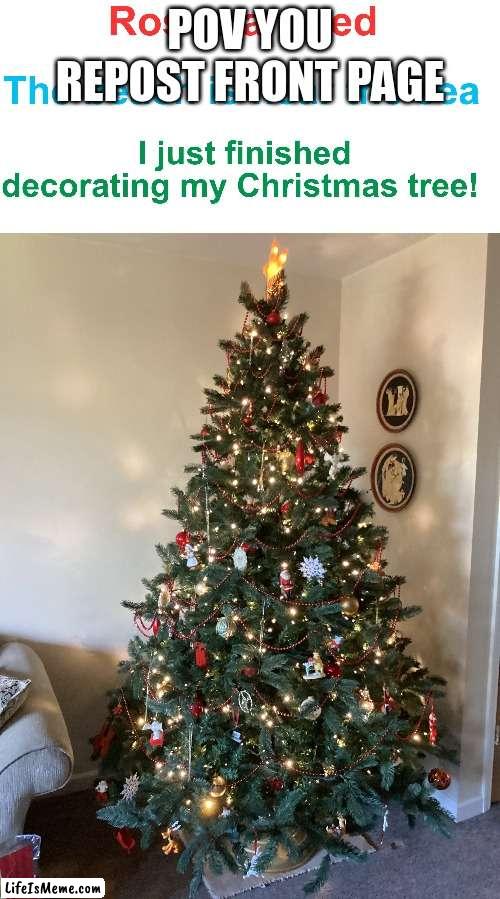 goofy ahh repost | POV YOU REPOST FRONT PAGE | image tagged in fun | made w/ Lifeismeme meme maker