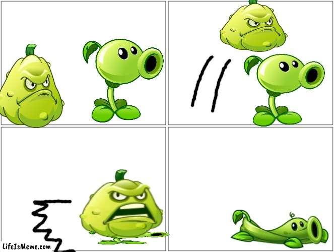 squashed peashooter | image tagged in memes,plants vs zombies | made w/ Lifeismeme meme maker