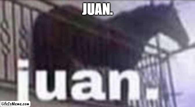 Juan. | JUAN. | image tagged in juan | made w/ Lifeismeme meme maker