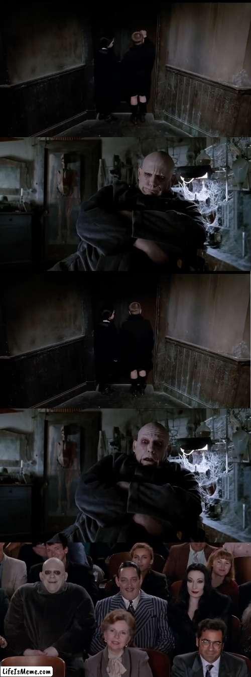 Addams Family I Said I was Busy | image tagged in addams family,i said i was busy,busy,introvert,hiding in room,pouting | made w/ Lifeismeme meme maker